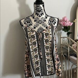 Floral Patterned Women's Camisole - Pink and Black